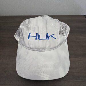 Huk Snap Back Hat Fishing Trucker Ball Cap Logo Adjustable